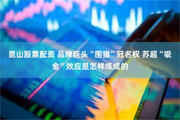 昆山股票配资 品牌巨头“围猎”冠名权 苏超“吸金”效应是怎样炼成的