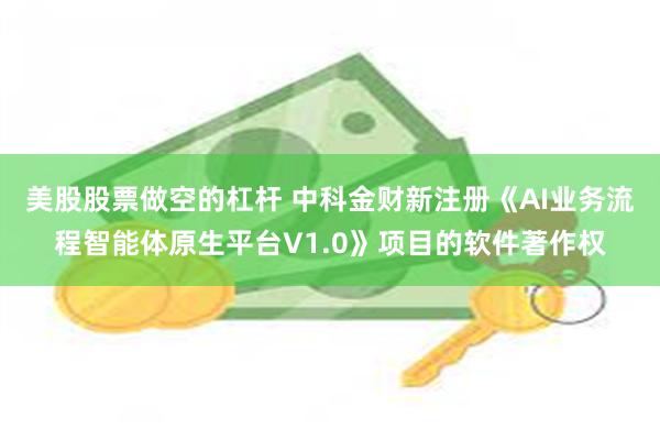 美股股票做空的杠杆 中科金财新注册《AI业务流程智能体原生平台V1.0》项目的软件著作权